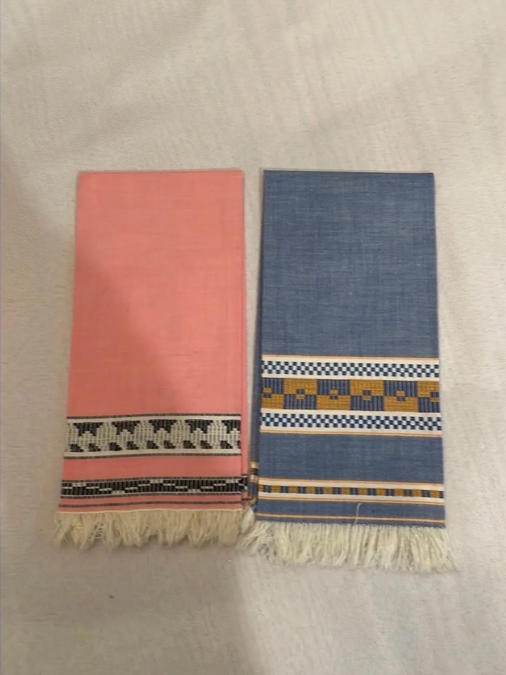 “Aztec Look” Linen Tip Towels-Set of 2